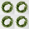 Natural Green Leaf Wreath Decorative Hanging Ornament For Home Interior Decoration