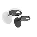 Modern Adjustable Wall Lamp With White And Black Round Design For Contemporary Home Decor