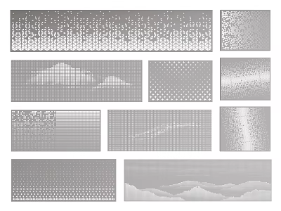 Background Wall With Various Geometric And Natural Pattern Textures For Modern Interior Design Spaces 3d model
