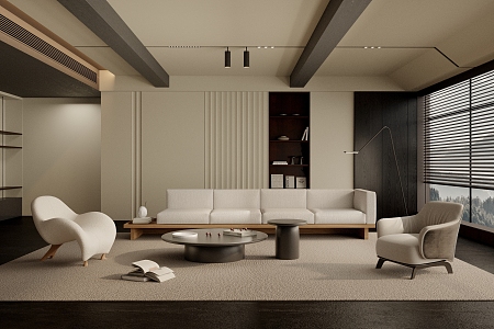 modern living room 3d model