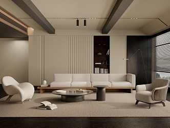 modern living room 3d model