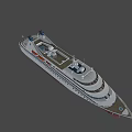 Luxury White Cruise Ship Featuring Multiple Decks Satellite Dishes And Lifeboats