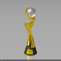 Golden Contemporary Floor Lamp With Spherical Top And Sturdy Base