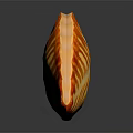 Delicious Fan Shaped Baked Pastry With Red And Yellow Striped Design