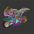 Black And Orange Sport Motorcycle With Green Rim Accents Streamlined Body And Aerodynamic Design