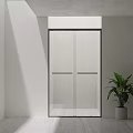 Modern Shower Sauna Interior Design With Glass Enclosure Natural Light And Potted Plant