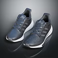 Adidas Sports Shoes With Dark Upper And White Sole Striped Design For Men