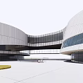 Modern Health Emergency Rescue Center Building With Contemporary Architectural Design And Spacious Courtyard
