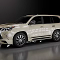 Luxury Cream Colored Lexus SUV With Modern Design And Large Alloy Wheels