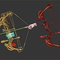 Modern mechanical crossbow shift bow 3d model