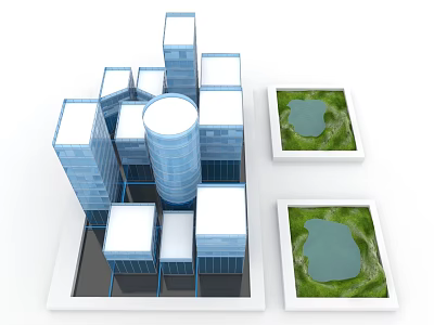 Sandbox Design With High Rise Building Models Parks And Lakes 3d model
