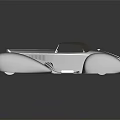 Elegant Vintage Convertible Car With Streamlined Dark Body And Chrome Accents