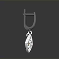 Shiny Metal Earrings with Modern Geometric Perforated Pendant Design Fashion Accessories