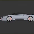 Silver Streamlined Sports Car With Modern Design Unique Body Lines And Stylish Wheels