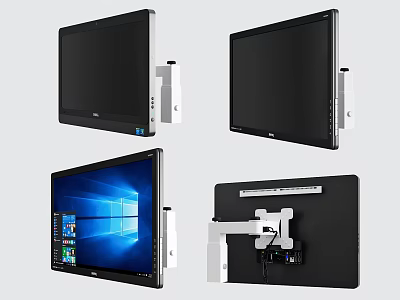 Full HD LED Computer Monitor With Height Adjustable Stand And Multiple Viewing Angles 3d model