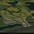 Waterfront Landscape Planning Design With Green Spaces Water Bodies And Pedestrian Paths