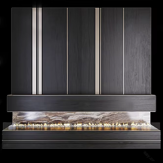 Modern Fireplace 3d model