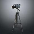 High Quality Professional Camcorder Electronic Appliance Mounted on Stable Tripod Stand