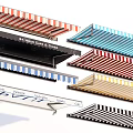 Colorful Striped Window Awnings With Various Patterns And Decorative Design Styles