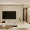 Modern Living And Dining Room Interior With White Sofa Coffee Table Bar Counter And Stools