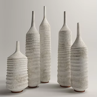 Pottery Pot Combination Warm Color Pottery Pottery Pot Vessel Silly Pottery Pot Antique Pottery Pot Vase Pottery Pot Zen Vessel 3d model