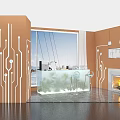 Modern Interior With Stylish Dining Table Large Windows Fireplace And Lighting Decor
