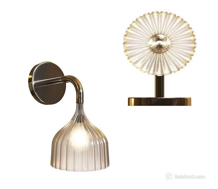 Stylish Modern Wall Sconces With Unique Designs 3d model 