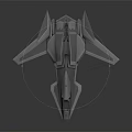 Futuristic Aerospace Vehicle Design With Sleek Gray Metallic Structure For Space Exploration