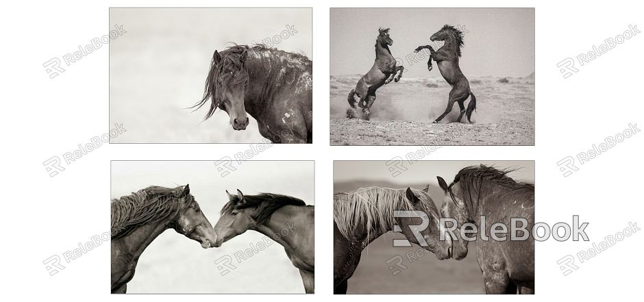 Modern Animal Painting Hanging Painting Decorative Painting Art Painting Decorative Cabinet model