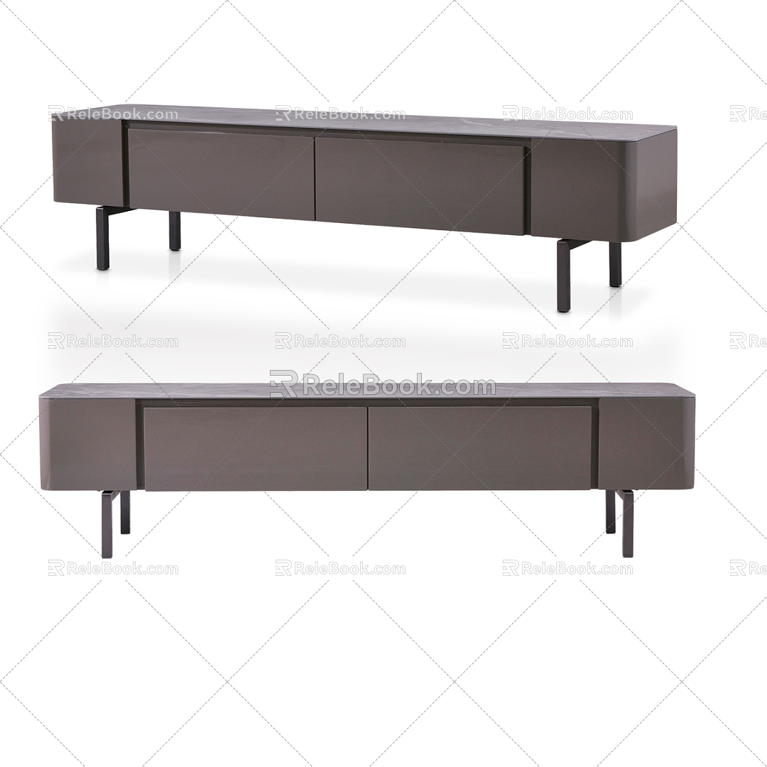 Gray TV cabinet model