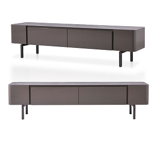 Gray TV cabinet 3d model