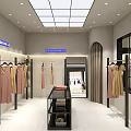 Modern Clothing Store With Mannequins And Fashion Clothing Displays In Bright Window