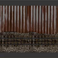 Detailed Miniature Train Station Platform With Corrugated Roof Benches Vending Machine Steps And Railway Tracks