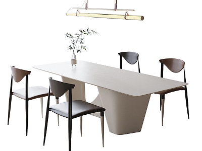 Modern Dining Table and Chair Single Chair Chandelier Dining Chair model