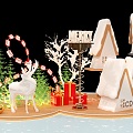 Christmas Cottage Snow Chen Device 3d model