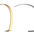 Modern Arched Floor Lamps With Gold And Black Sleek Design Base
