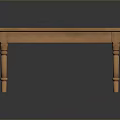 Simple Wooden Office Desk With Smooth Top And Sturdy Four Legs Design