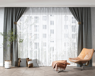 Modern Curtains 3d model