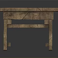 Rustic Wooden Stool With Natural Wood Grain And Sturdy Leg Design