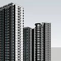 Modern High Rise Residential Towers With Glass Facades And Contemporary Design