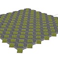 Modern lawn brick 3d model