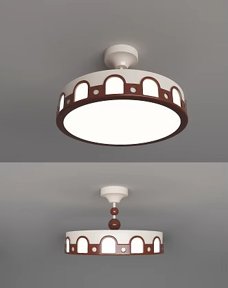 Modern cream chandelier 3d model