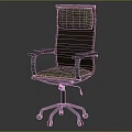 Modern Office Chair with Mesh Back Padded Seat Metal Armrests and Swivel Base Wheels