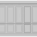 Stylish Ceiling Design With Neatly Arranged Gray Panels And White Borders 3d model