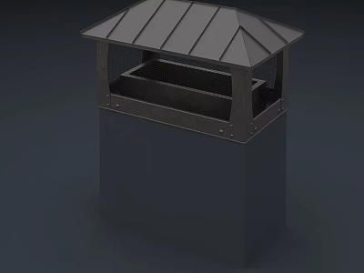 Efficient Modern Air Conditioner Air Outlet Featuring Metal Grille And Vent Structure 3d model
