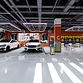 Spacious 4S Dealership Showroom With New Cars On Display And Modern Lighting