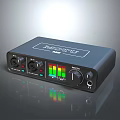 Blue Yeti Solo Audio Interface With Black Design Knobs Ports And Color Level Indicators
