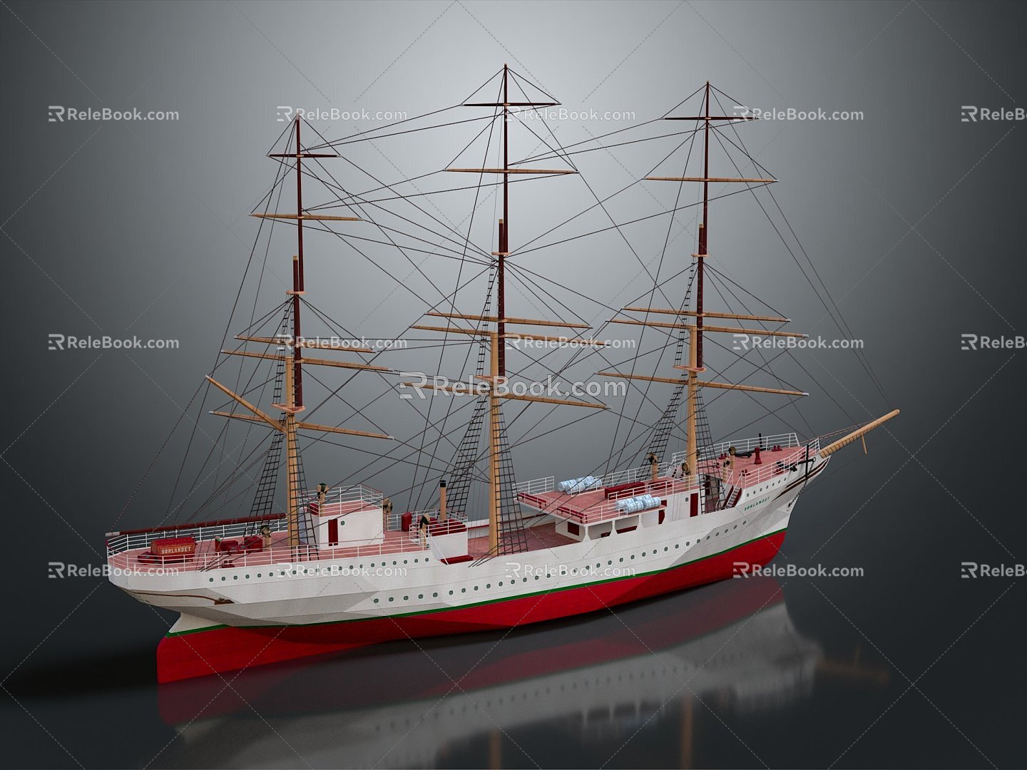 Sailing Cartoon Sailing Sailing Model Small Sailing 3d model