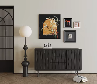 French Middle Style Decorative Cabinet Side Cabinet Entrance Cabinet 3d model