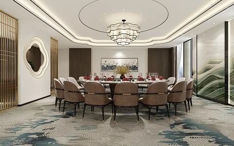 New Chinese-style private room 3d model